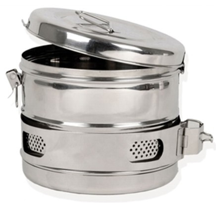 Sterilizáló doboz 16cm magas x 19cm átmérő