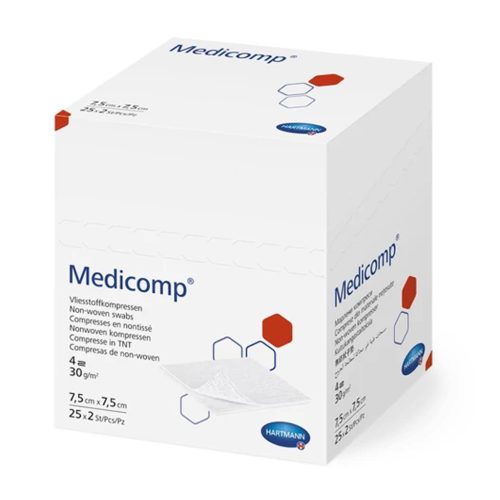 Medicomp steril 4 rétegű sebfedő 7,5x7,5cm 2 db