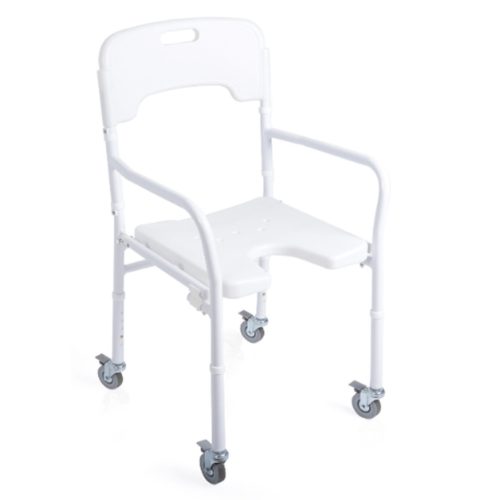 Tusolószék, összecsukható, gördíthető 120 kg-ig