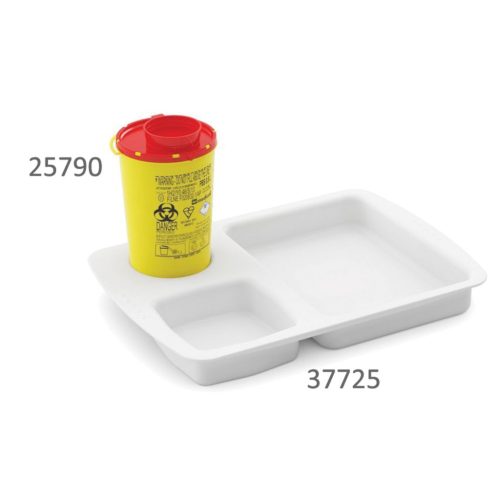 Rekeszes tálca vérvételhez - 35x24,5xh 4,4 cm