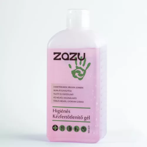 Zazu antibakteriális kézfertőtlenítő gél – 500 ml nyomókupakos