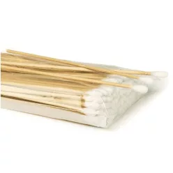   RAUCOTUPF vattapálca KIS fejjel 200 db, 15cm fa nyél, 2 db/csomag, STERIL