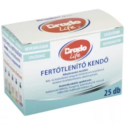 Bradolife fertőtlenítő kendő 25db