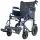 GEMINI BLUE transport kerekesszék, tolókar fékkel 125kg-ig