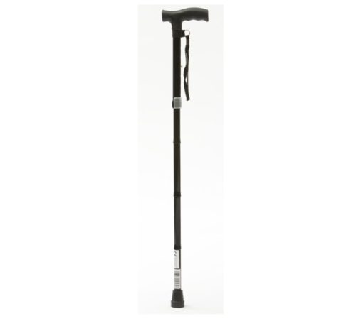 Járóbot összecsukható luxus fa markolattal, 80-89 cm magassággal
