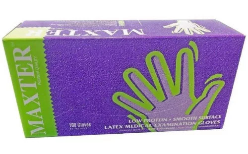 Image of Maxter Latex kesztyű, enyhén púderezett 100 db