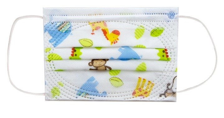 Image of Gyermek lányos 3 rétegű gumismaszk - 50db