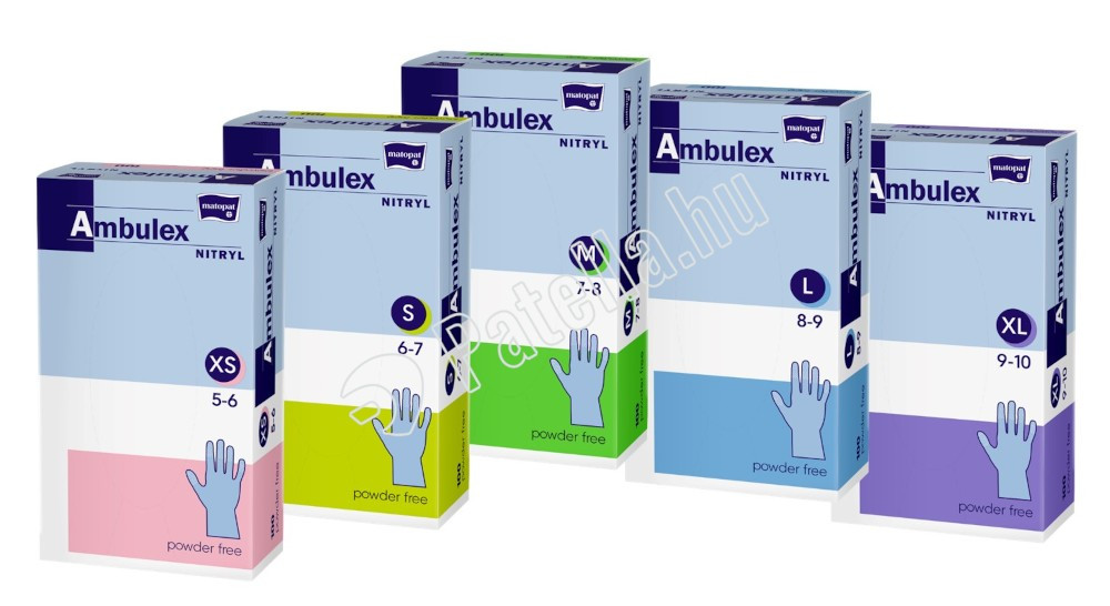 Image of Ambulex Nitril vizsgálókesztyű lilla 100 db
