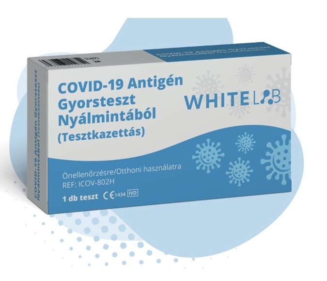 Image of COVID-19 antigén gyorsteszt Nyálmintából önellenőrzésre - WhiteLAB - 10 db
