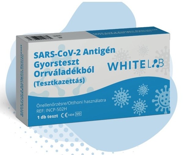 Image of COVID-19 antigén gyorsteszt Orrváladékból önellenőrzésre - WhiteLAB - 10 db