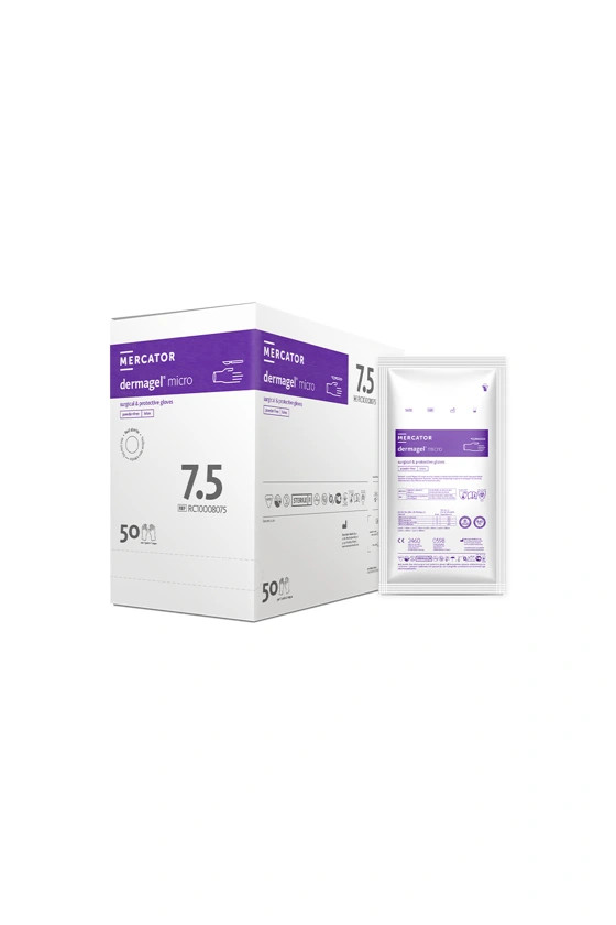 Image of Mercator dermagel micro púdermentes steril sebészeti kesztyű 100 db