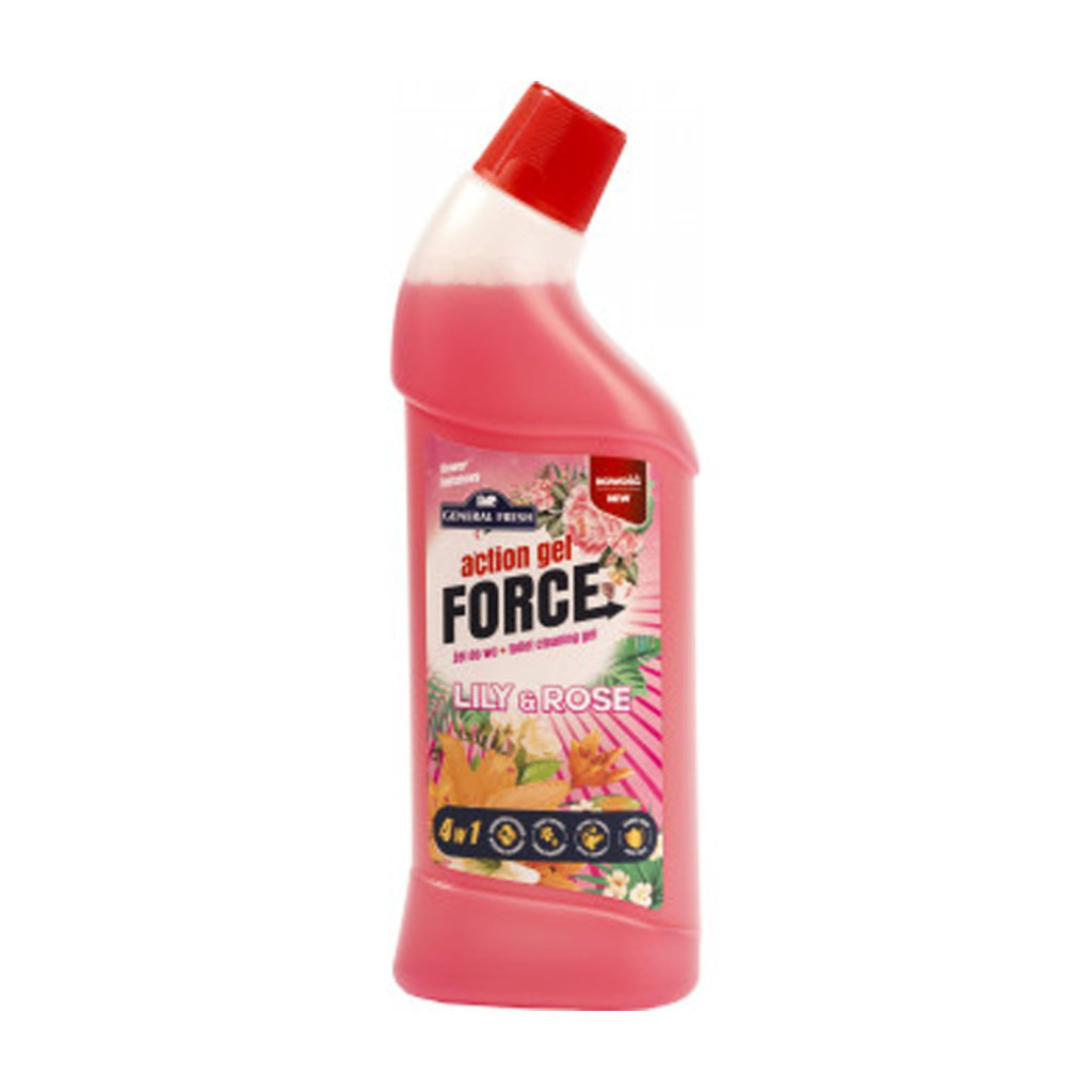 Image of Action gel force wc tisztító 1L liliom és rózsa